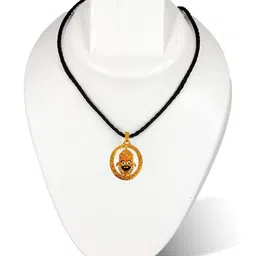 Utkarsh Gold-Plated Oval Pendants with Chains image 3