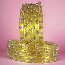 Luxurious jewells Set Of 12 Zircon Diamond Stone Studded Bangles image 2