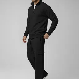 TRIPR Mock Collar Long Sleeves Sweatshirt With Cargo Trouser image 5