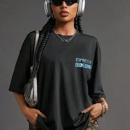 Metronaut Women Typography Printed Drop-Shoulder Sleeves T-shirt-picture-34