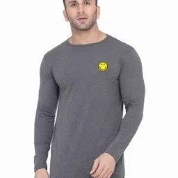 Blisstone Round Neck Applique Slim Fit Cotton Casual T-shirt-picture-32