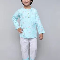 Little Clothings Boys The Lost Zebra PJ Organic Cotton Printed Night Suit-picture-3
