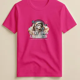 GRACE & JACK Typography Printed Round Neck Puff Print Regular Fit T-shirt image 2