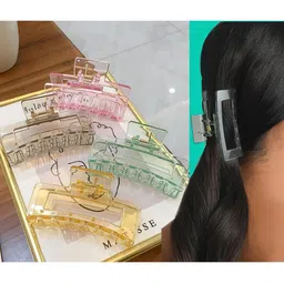 KHANBAGSTORE Women Set of 3 Claw Clip image 5