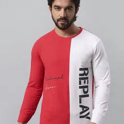 BE POSITIVE Men Colourblocked Round Neck T-shirt-picture-15