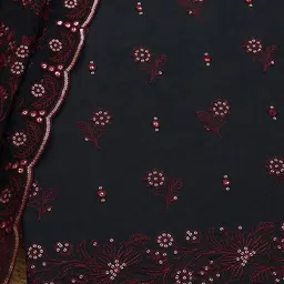 Soch Embroidered Silk Crepe Unstitched Dress Material image 2