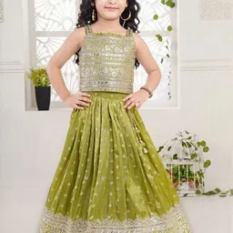 Lagorii Girls Embellished Ready to Wear Lehenga &-image-29