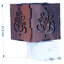 Gojeeva Brown & White 2 Pcs Camphor Diffuser Glass With Switch image 2