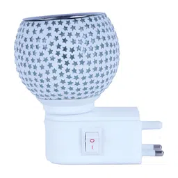 Gojeeva White Glass Camphor Diffuser With Switch And Lamp image 5