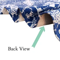 Budhrajrugs Blue & White Geometric Pure Cotton Rectangular Dhurrie image 4