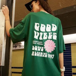 Christy World Pack Of 2 Printed Oversized Cotton T-shirts image 4