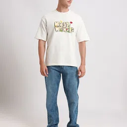 MISCHIEF MONKEY Men Typography Printed Applique T-shirt image 5