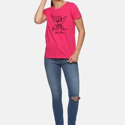 Trends Tower Typography Printed Casual Cotton T-shirt image 3