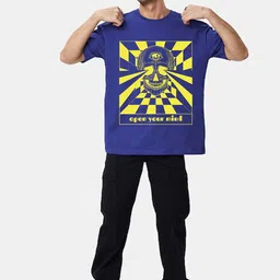 VEIRDO Graphic Printed Drop-Shoulder Oversized Cotton T-shirt image 4