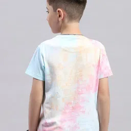 Monte Carlo Boys Round Neck Short Sleeves Typographic Printed Regular Fit Cotton T-shirt image 4