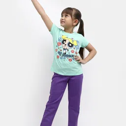 V-Mart Girls Graphic Printed Cotton T-shirt image 2