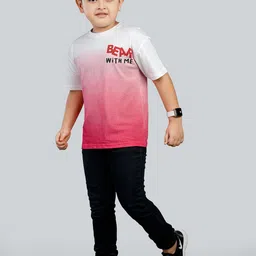 3PIN Boys Graphic Print Round Neck Drop Shoulder Sleeves Oversized Cotton T-shirt image 2