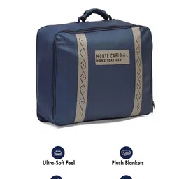 Monte Carlo Maroon & Peach Floral Printed Heavy Winter Single Bed Blanket 951 GSM image 5