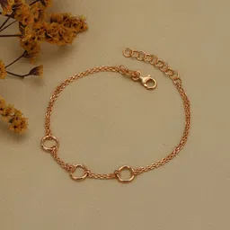 DressBerry Women 18kt Rose Gold-Plated Link Bracelet-image-47