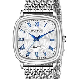 LOUIS DEVIN Men Brass Embellished Dial & Stainless Steel Bracelet Style Straps Analogue Watch-picture-30