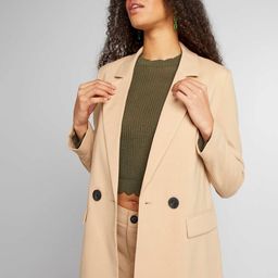 KIABI Tailored-Fit Notched Lapel Double Breasted Formal Blazer-picture-23