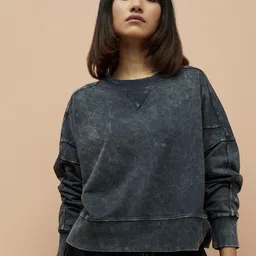 Ginger by Lifestyle Women Solid Pure Cotton Sweatshirt-picture-34