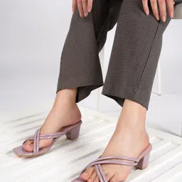 Mast & Harbour Women Solid Regular Block Heel Party Sandals image 5