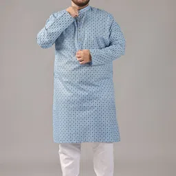 SOJANYA PLUS Men Ethnic Motifs Printed Regular Kurta with Pyjamas-picture-35