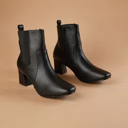 Ginger by Lifestyle Women Round Toe Block-Heeled Chelsea Boots-picture-21