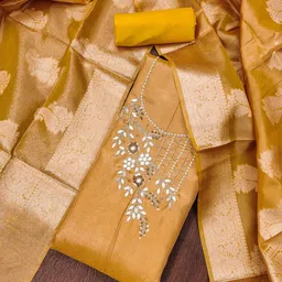 Maroosh Embellished Unstitched Dress Material-picture-22