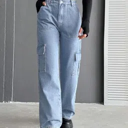 Ds Fashion Women Comfort High-Rise Highly Distressed Light Fade Applique Jeans-picture-35