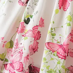 INCLUD Girls Butterfly Printed Bow Fit & Flare Dress image 2