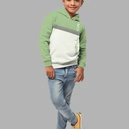 HELLCAT Boys Pack Of 2 Green Colourblocked Hooded Sweatshirt image 3
