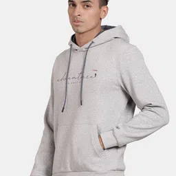 t-base Typography Printed Hooded Sweatshirt image 4