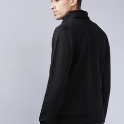HIGHLANDER Men Black Solid Sweatshirt image 5