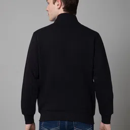 Cantabil Printed Fleece Mock Collar Front-Open Sweatshirt image 3