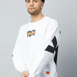 Club York Typography Printed Fleece Pullover Sweatshirt image 5