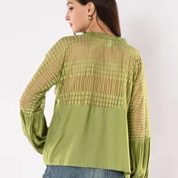 Iti Mandarin Collar Shirt Style Top image 2