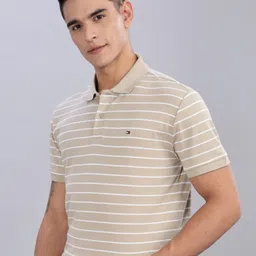 Tommy Hilfiger Men Striped Polo Collar Cotton T-shirt image 5