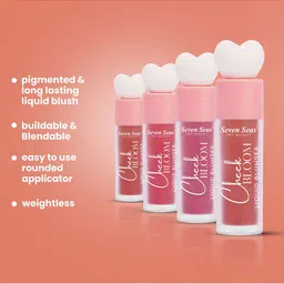 Seven Seas Cheek Bloom Long Lasting Liquid Blusher & Lip Gloss - 5g  - 04 Natural Blush image 3