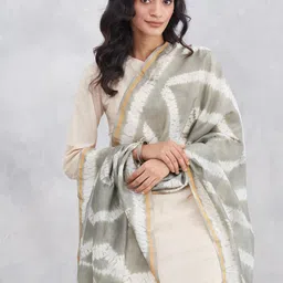 Fabindia Striped Cotton Silk Dupatta image 2