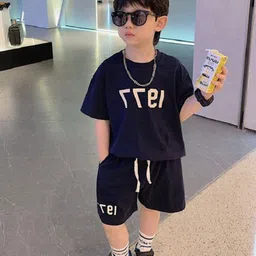 StyleCast x Revolte Boys Typography Printed Pure Cotton T-shirt With Shorts-image-77