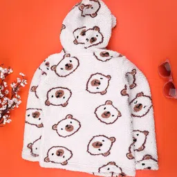 V-Mart Girls Printed Hooded Sweatshirt image 4