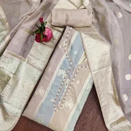 MANVAA Embellished Unstitched Dress Material-picture-10