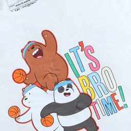 YK X Minute Mirth Boys We Bare Bears Printed T-shirt with Shorts image 2