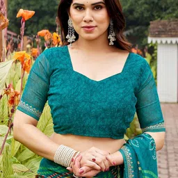 all about you Bandhani Embroidered Pure Georgette Saree image 2