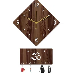 Freny Exim Brown Analogue Wood Wall Clock-image-28