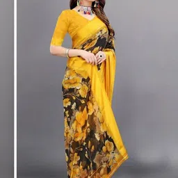 GHAN SALS Floral Printed Baluchari Saree image 3