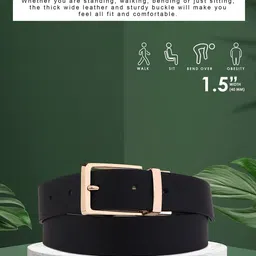 Provogue Men Textured Leather Formal Belt image 2