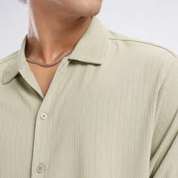 glitchez Striped Textured Casual Shirt image 2